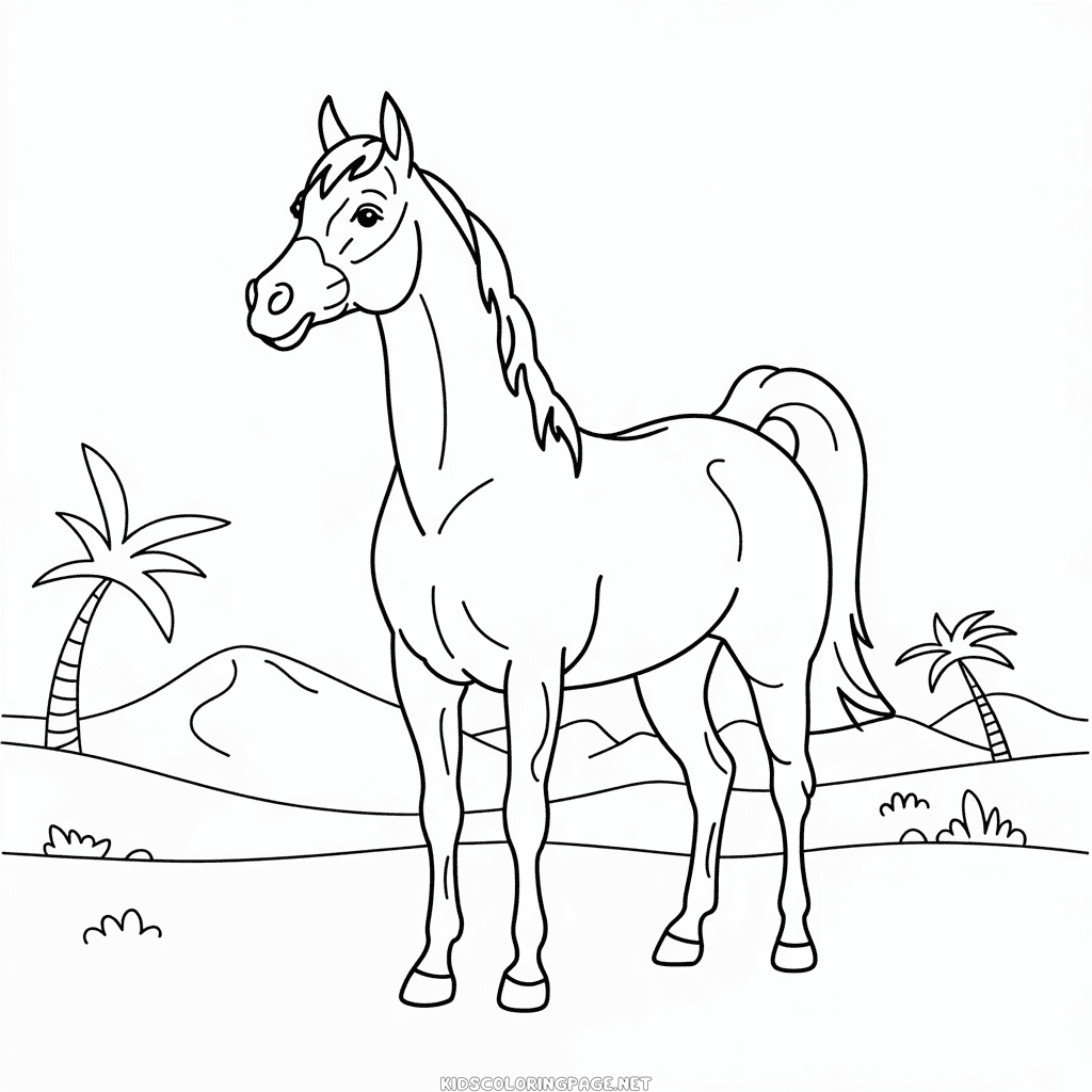 Arabian Horse coloring page