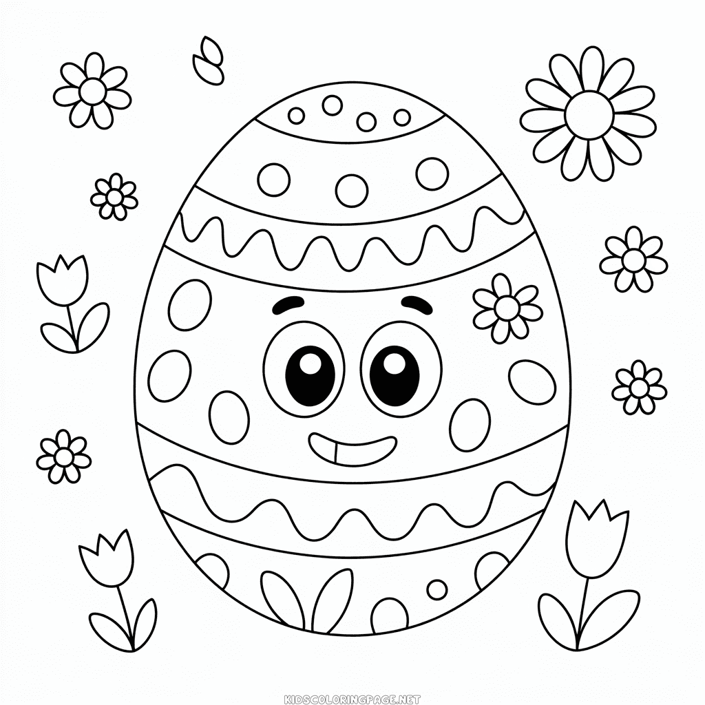 Big Easter egg coloring page
