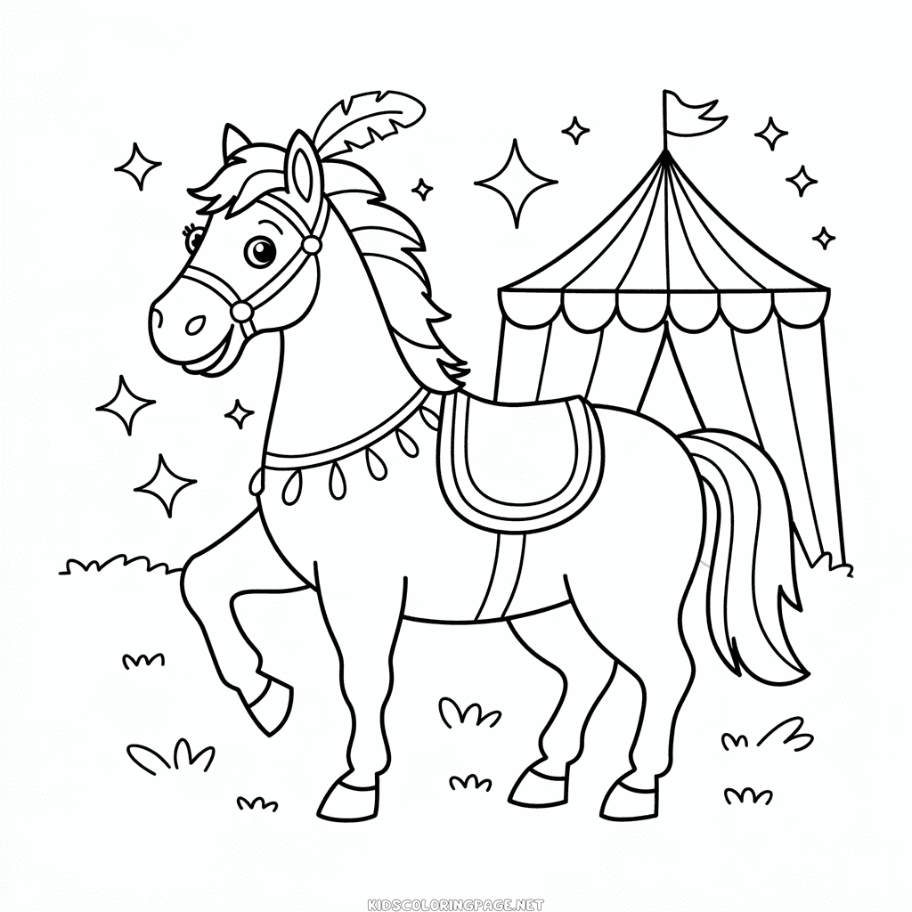 Circus Horse coloring page