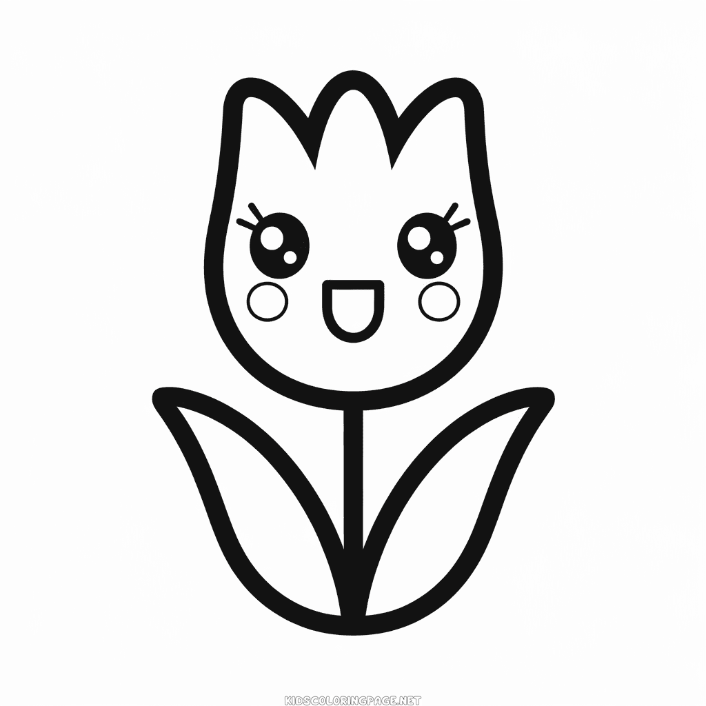 Confident flower coloring page