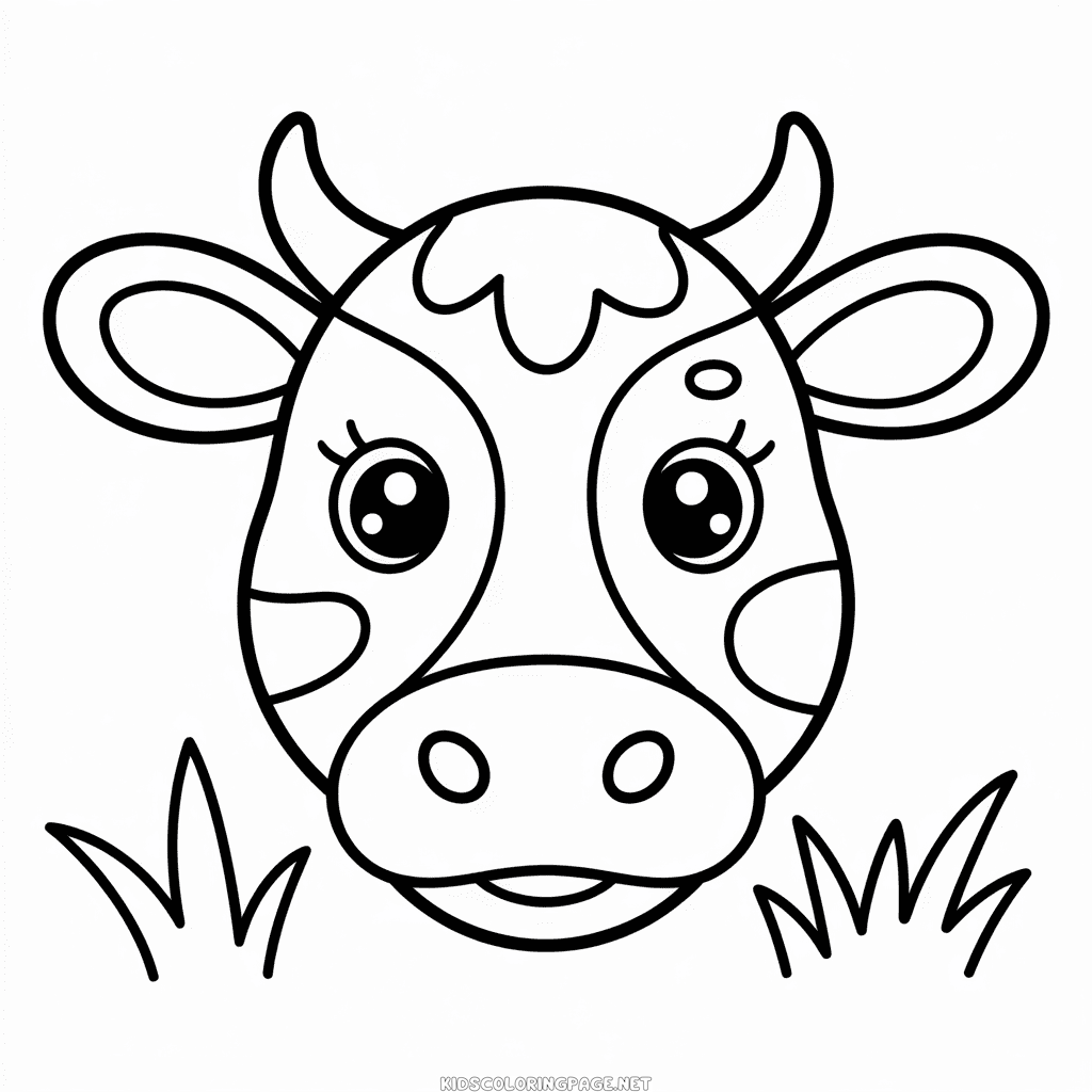 Cow Face coloring page