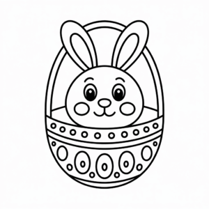 Cute Easter coloring page
