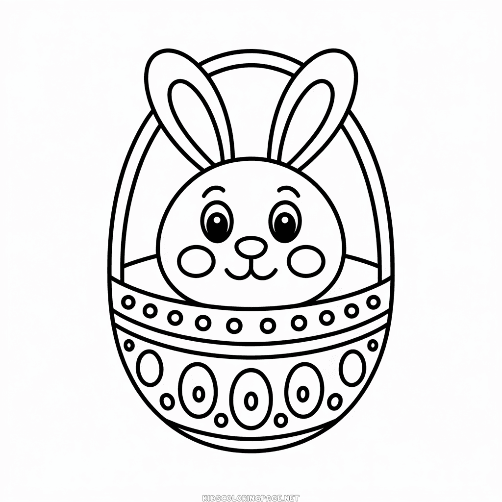 Cute Easter coloring page