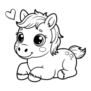 Cute Horse coloring page