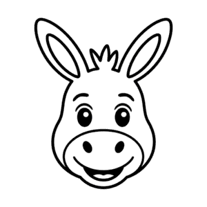 Donkey Face coloring page