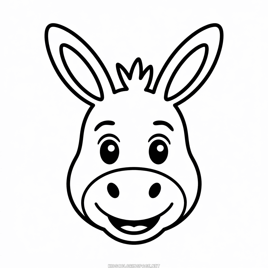 Donkey Face coloring page