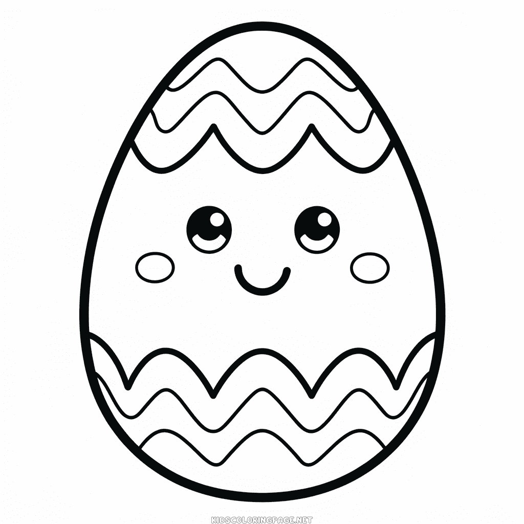 Easter egg coloring page