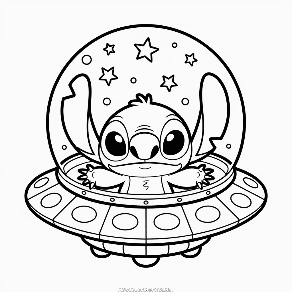 Alien Stitch Coloring Page
