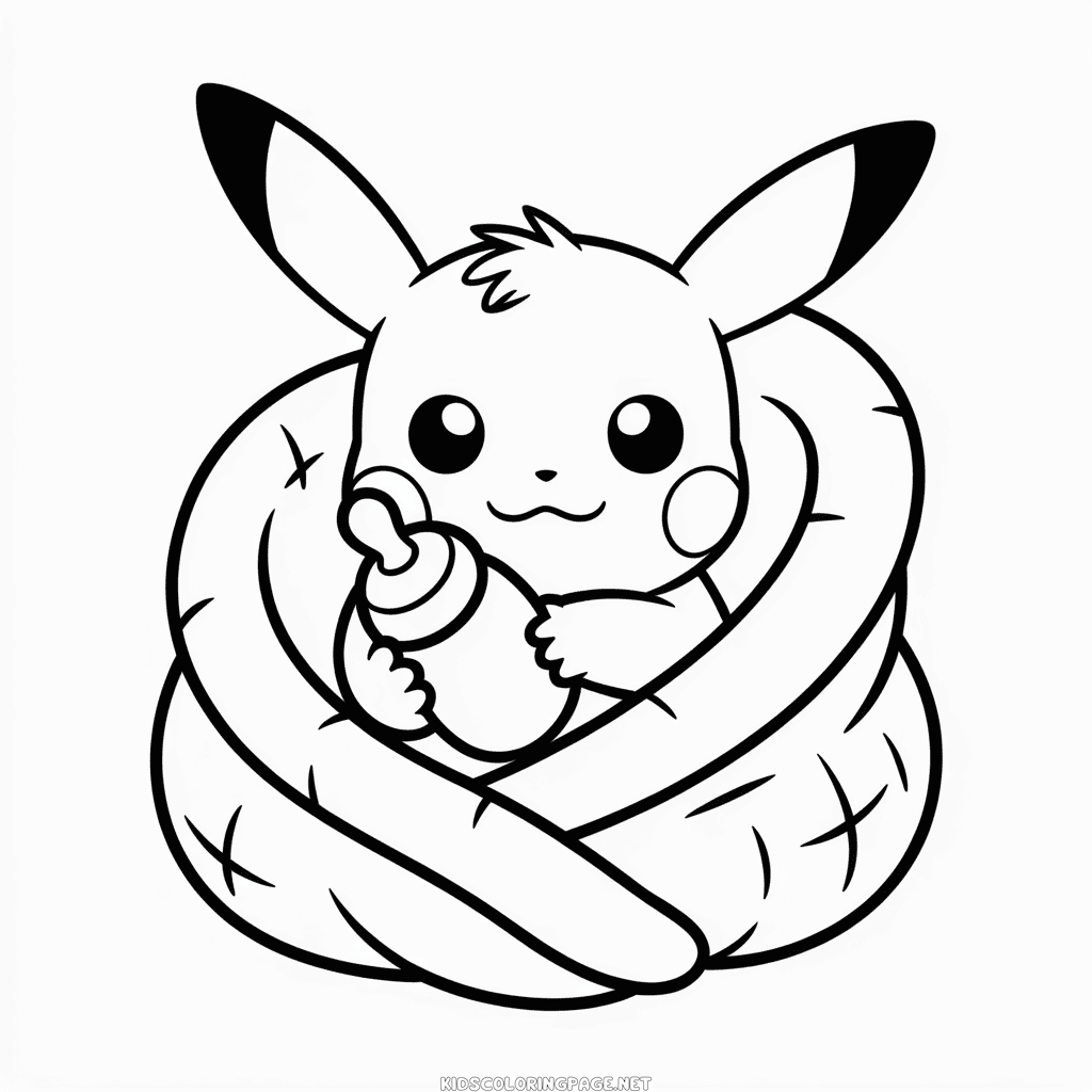 Baby Pikachu Coloring Page