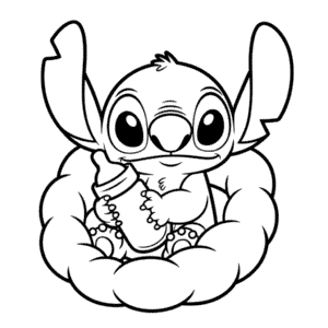 Baby Stitch Coloring Page