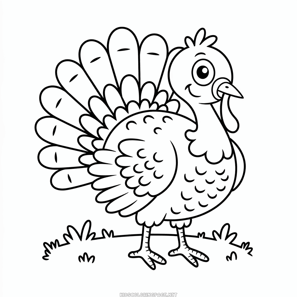 Basic Turkey Coloring Page