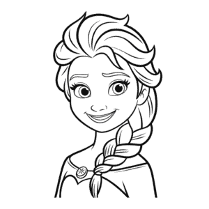 Black and White Disney Princess Coloring Page