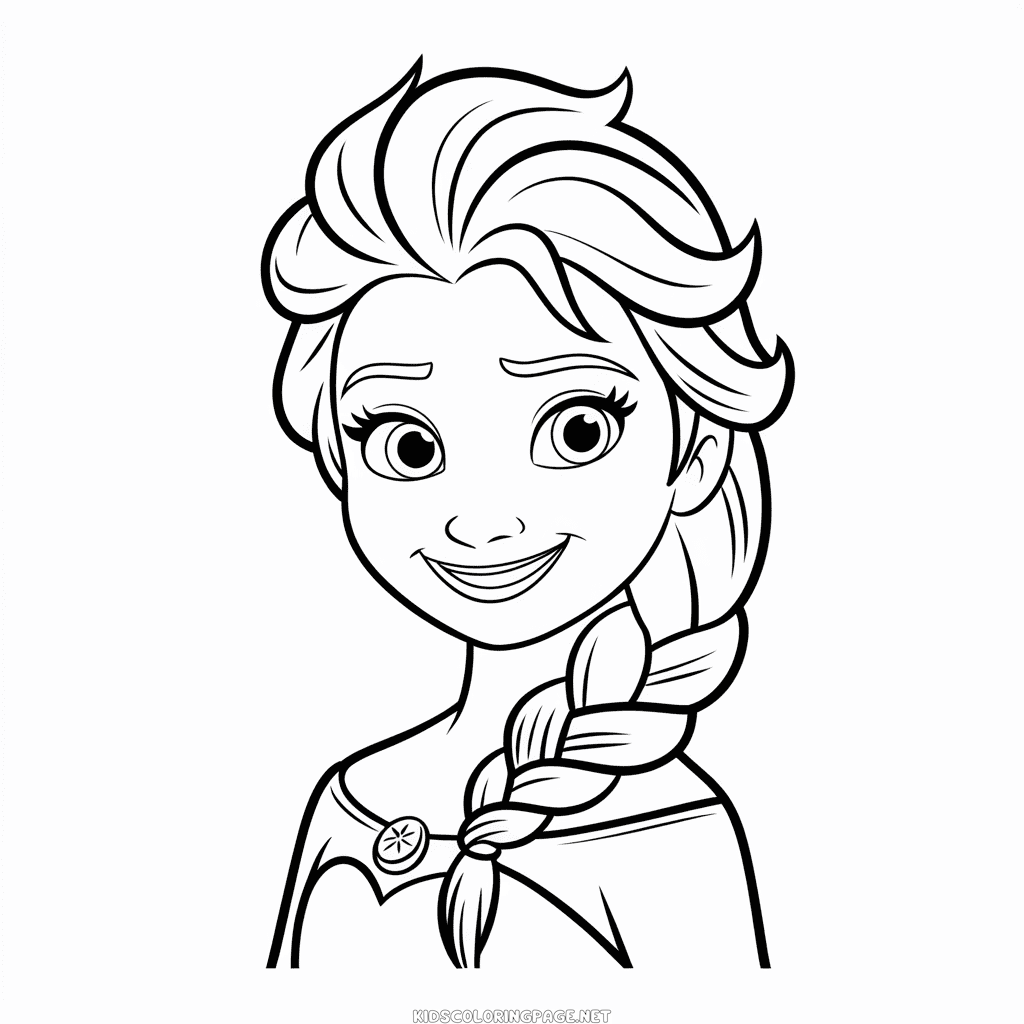Black and White Disney Princess Coloring Page