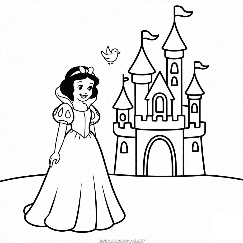 Castle Disney Princess Coloring Page