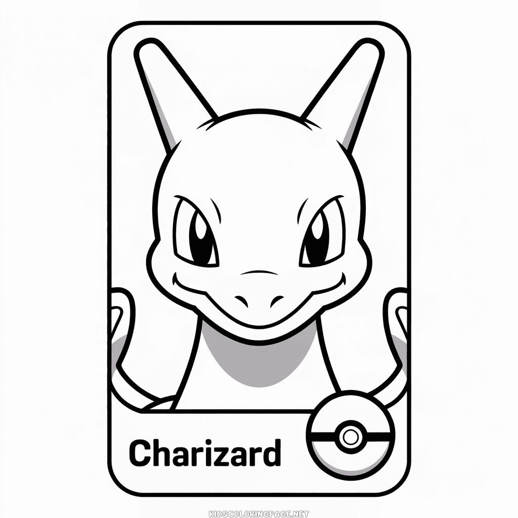 Charizard Card Coloring Page
