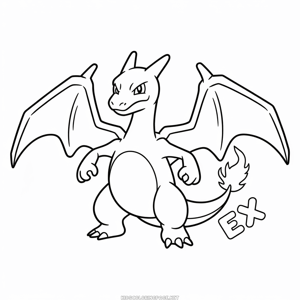 Charizard EX Coloring Page