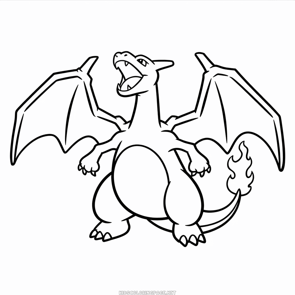 Charizard Gigantamax Coloring Page