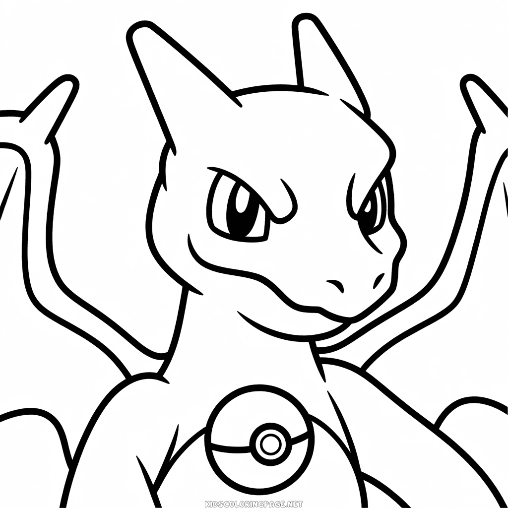 Charizard Portrait Coloring Page