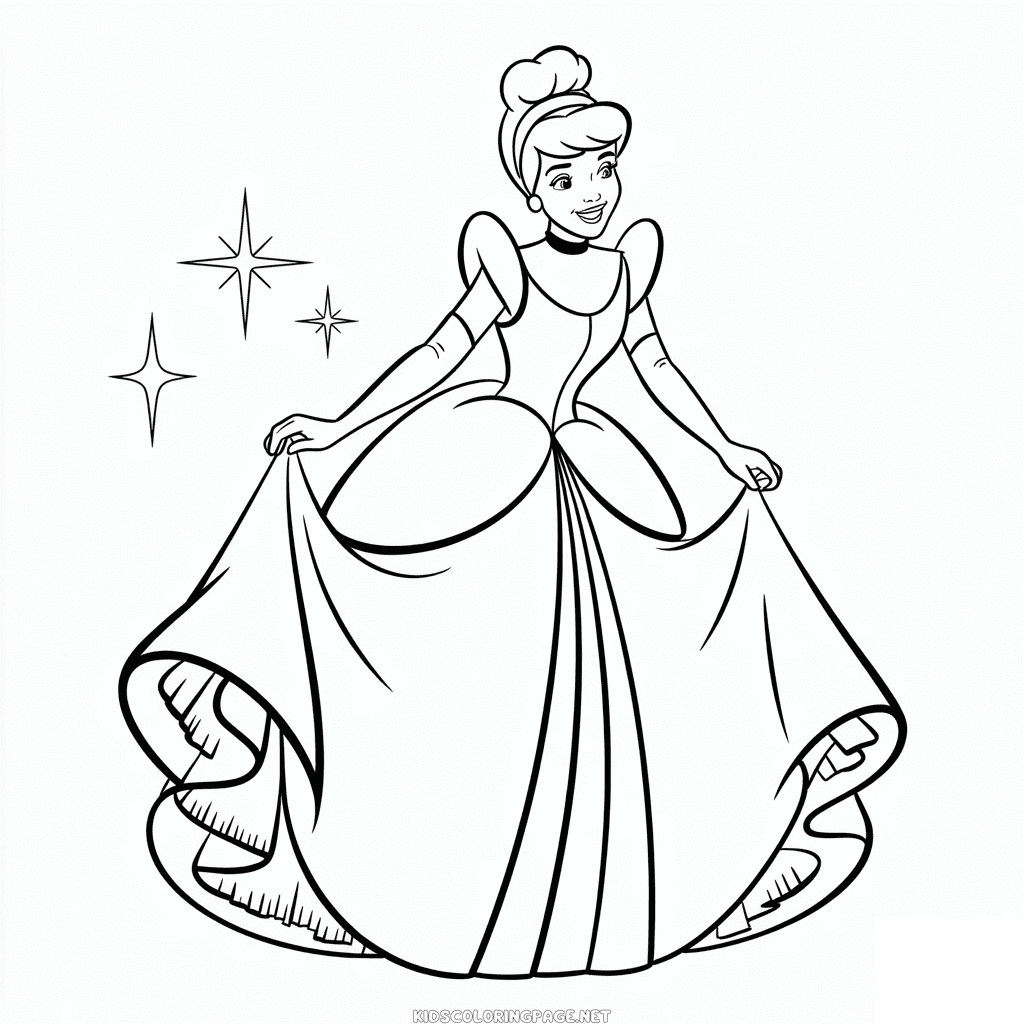 Cinderella Disney Princess Coloring Page
