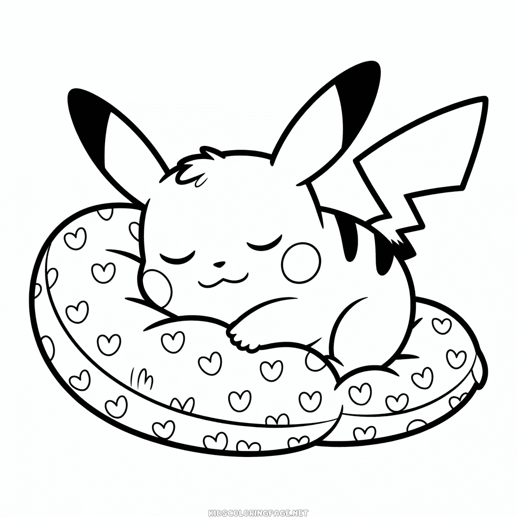 Cute Pikachu Coloring Page