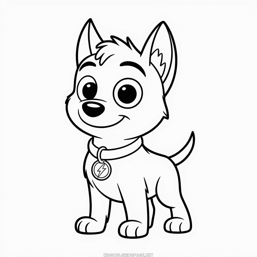 Disney Bolt Character Coloring Page