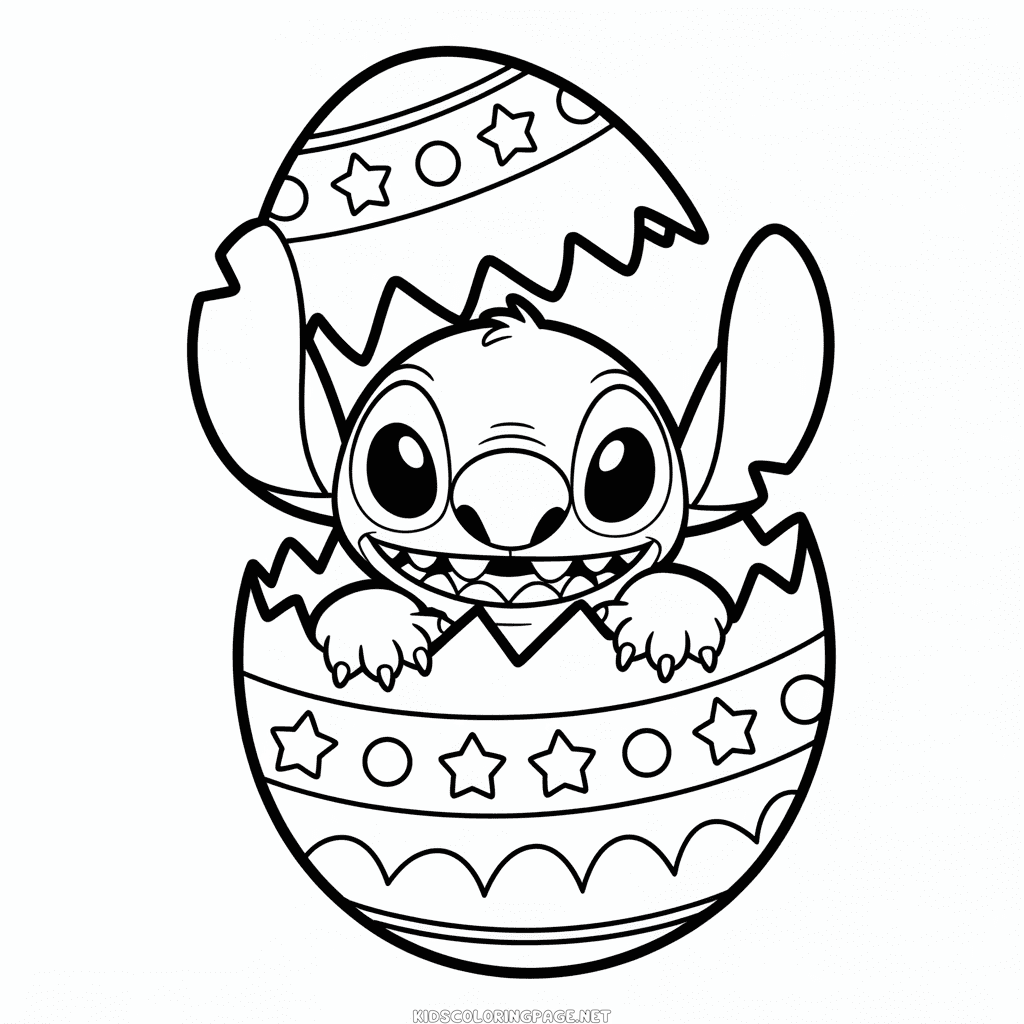 Easter Stitch Coloring Page