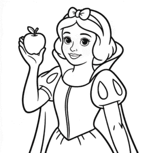 Easy Disney Princess Coloring Page