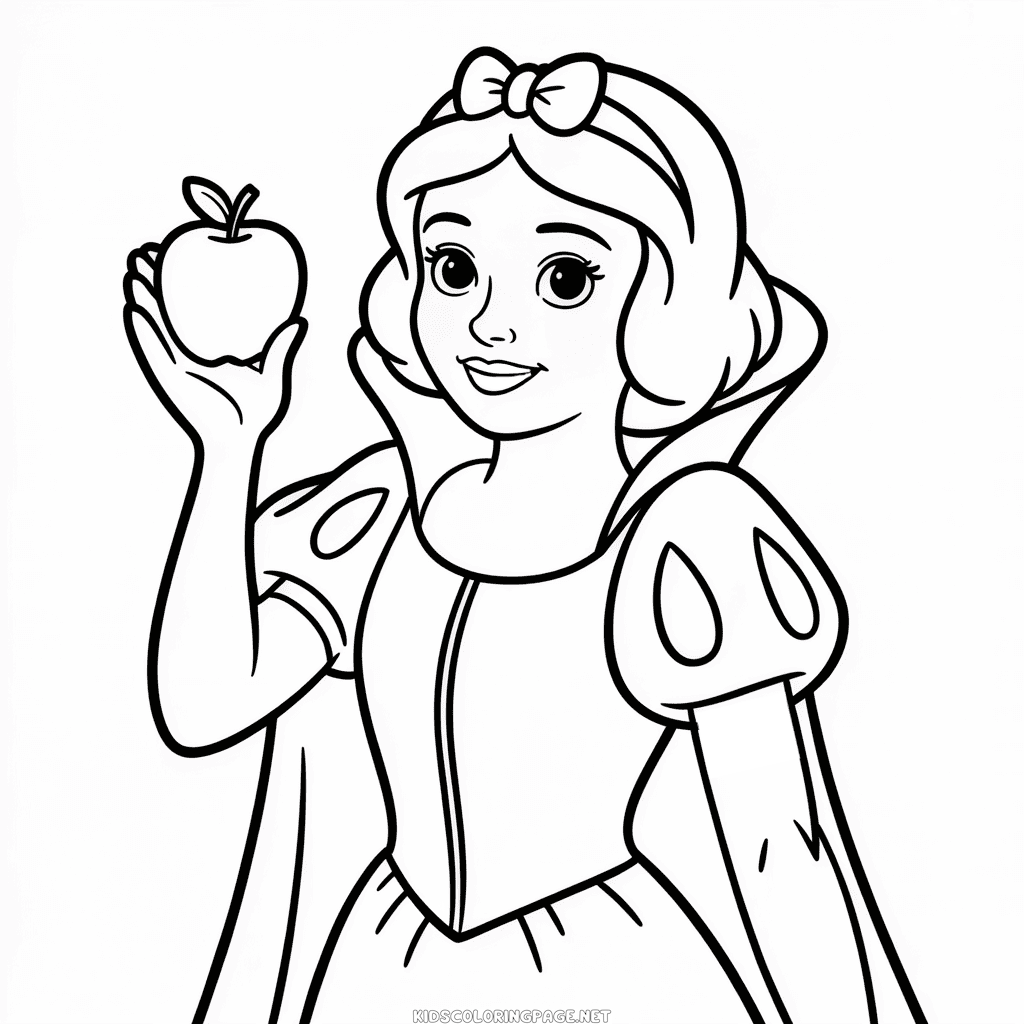 Easy Disney Princess Coloring Page