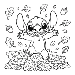 Fall Stitch Coloring Page
