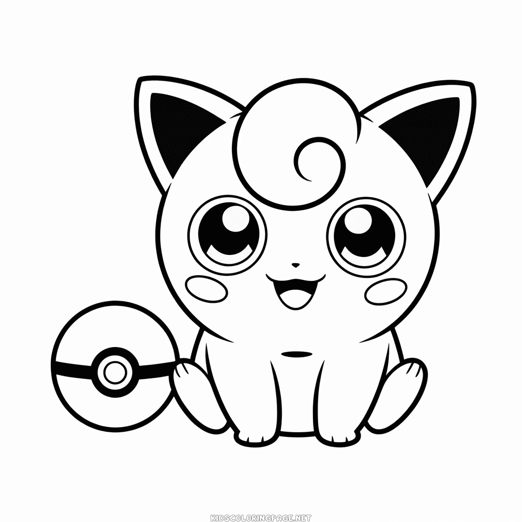 Jigglypuff Pokémon Coloring Page