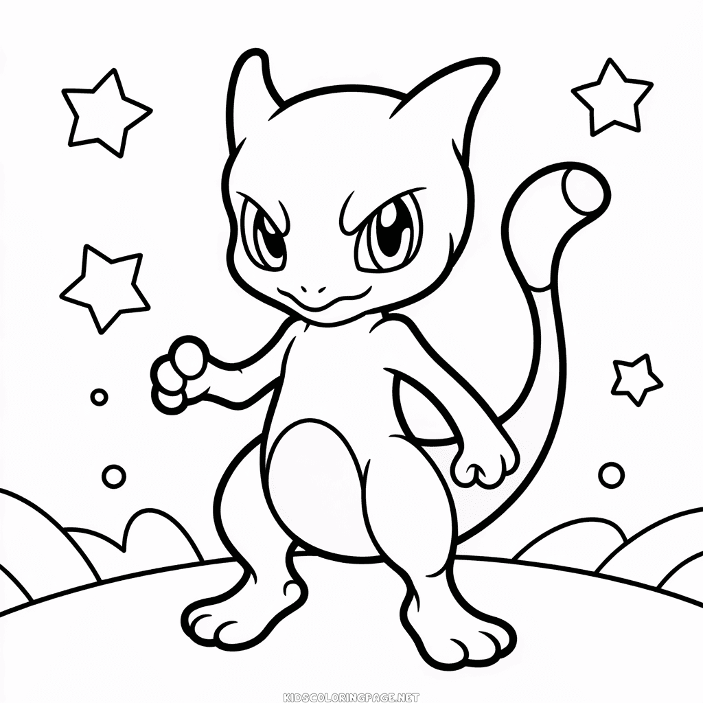Mewto Pokemon Coloring Page