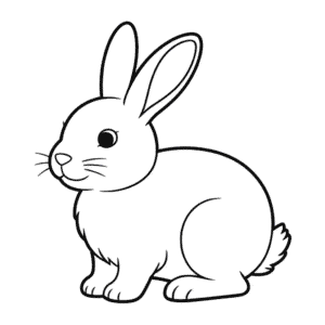 Rabbit animal Coloring Page