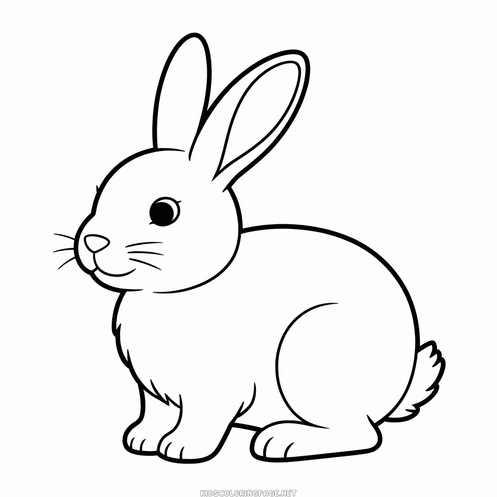 Rabbit animal Coloring Page