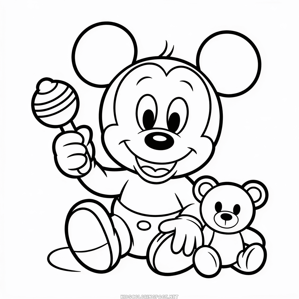 Baby Mickey Coloring Page