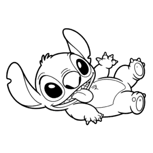 Cute Stitch Coloring Page