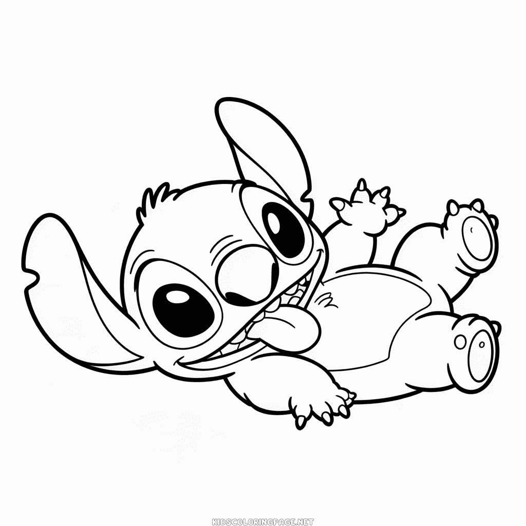 Cute Stitch Coloring Page