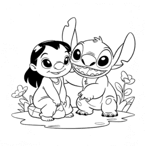 Disney Lilo and Stitch Coloring Page
