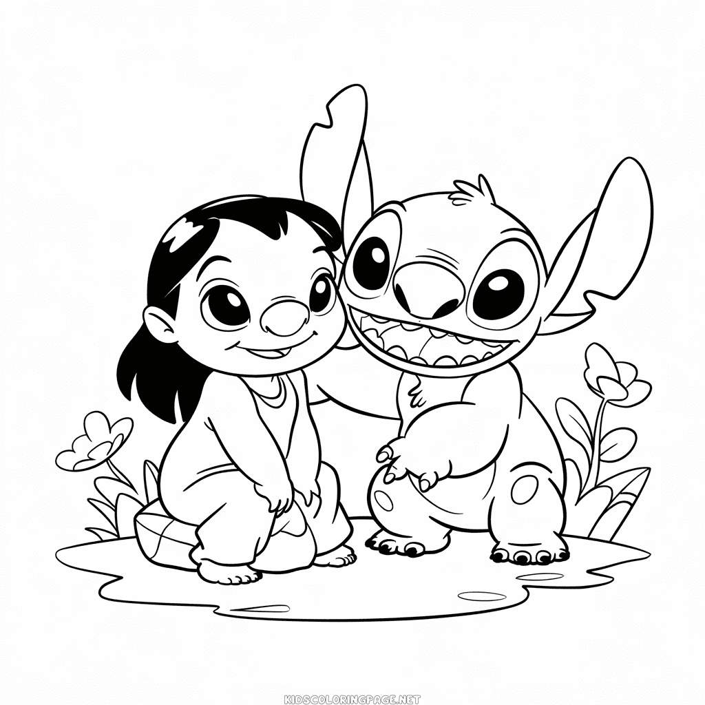 Disney Lilo and Stitch Coloring Page