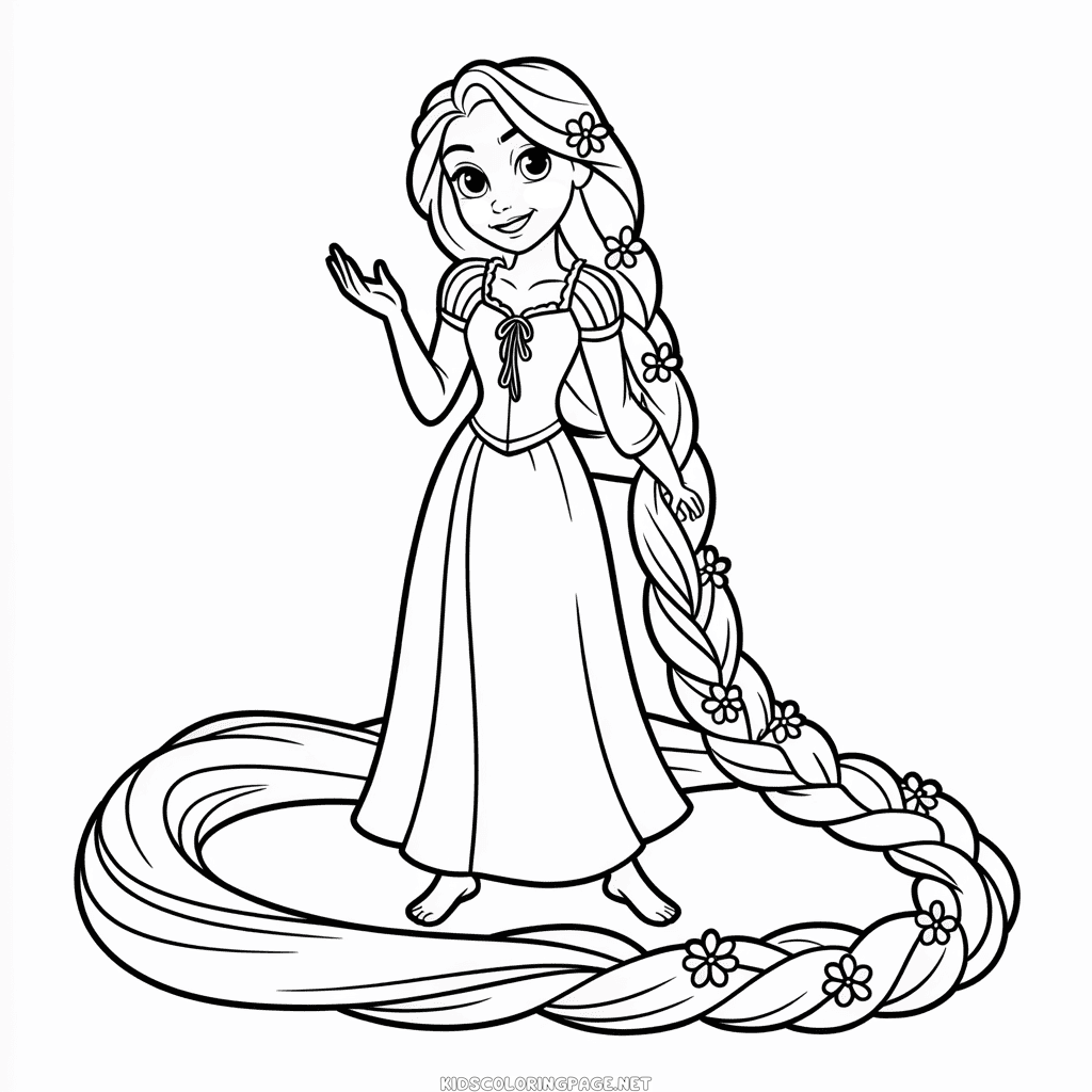 Disney Rapunzel Coloring Page