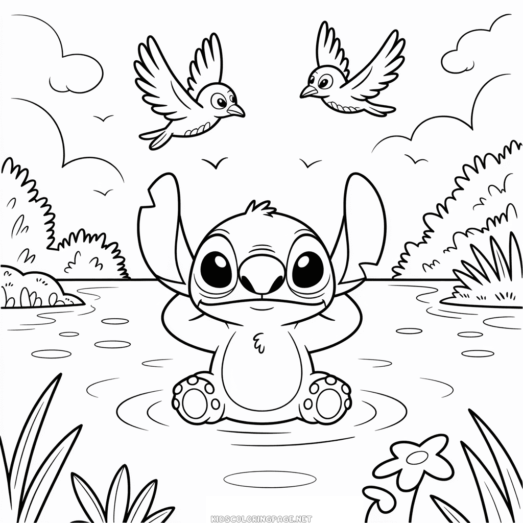 Free Stitch Coloring Page