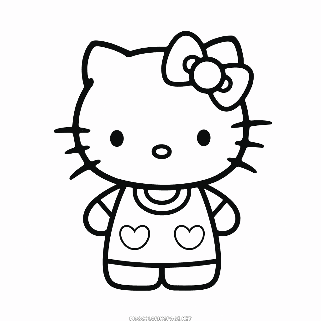 Hello Kitty for Adults Coloring Page