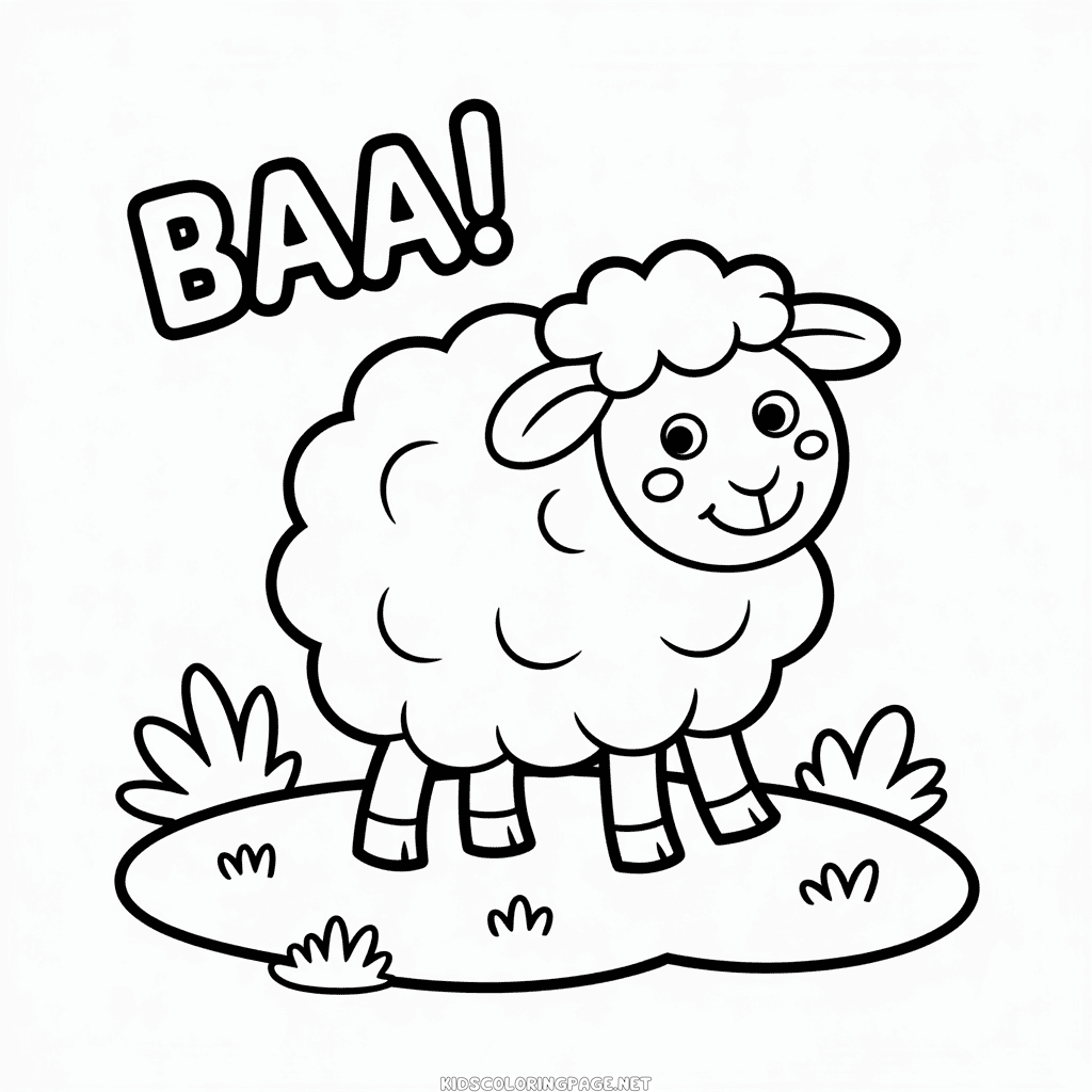 Sheep emoji Coloring Page