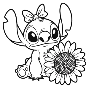 Stitch Girl Coloring Page