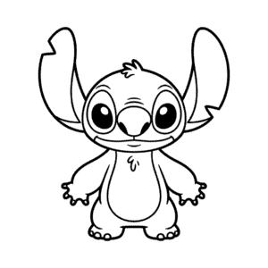 Stitch Outline Coloring Page
