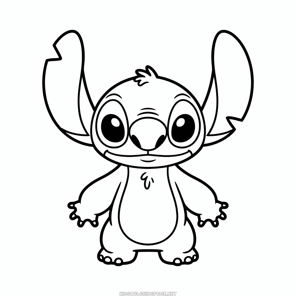 Stitch Outline Coloring Page