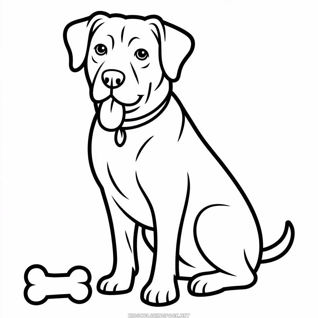Adult Dog Coloring Page