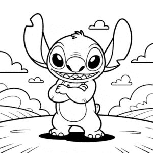 Adult Stitch Coloring Page