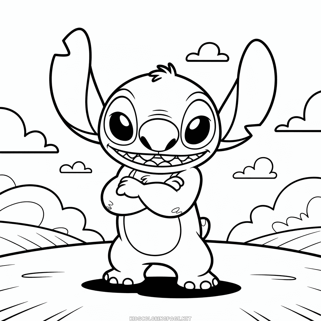 Adult Stitch Coloring Page