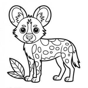 African Wild Dog Coloring Page