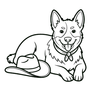 Australian Cattle Dog Coloring Page